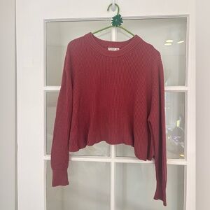 Cotton On Rose Red Ribbed Sweater Size Medium